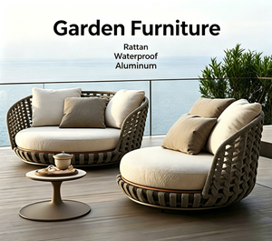 Canapé d'extérieur <span class=keywords><strong>en</strong></span> teck, <span class=keywords><strong>rotin</strong></span> et aluminium, <span class=keywords><strong>mobilier</strong></span> de jardin, salon de jardin, <span class=keywords><strong>mobilier</strong></span> de terrasse, <span class=keywords><strong>mobilier</strong></span> de salle à manger d'extérieur - Product Image 1