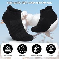 Chaussettes de cheville en coton Performance athlétique rembourrée en cours d'exécution évacuation de l'humidité Logo personnalisable Techniques tricotées numériques