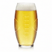 Vasos de Cerveza de Vidrio Ovalados Transparentes con Diseño de Balón de Rugby/Fútbol, Ideales para Reuniones Familiares y Bodas