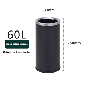 Poubelle Commerciale Intérieure de Luxe Ronde en Acier Inoxydable <span class=keywords><strong>avec</strong></span> <span class=keywords><strong>Couvercle</strong></span> Semi-Automatique Vertical, Personnalisable pour Hôtels et Centres Commerciaux - Product Image 1