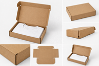 Boîte d'expédition en carton écologique portable avec logo personnalisé, bande adhésive auto-collante, gaufrage pour le commerce électronique, la vente au détail et les cadeaux