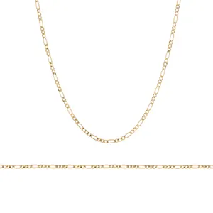 wholesale vermeil jewelry silver jewelry 925 sterling link figaro chain necklace for women