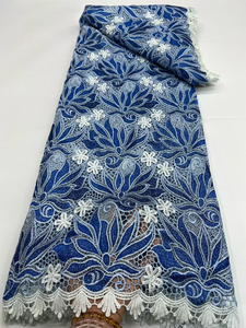 NI.AI Nuevo Diseño de Tela de Encaje con Cordón Guipur, Tela de Encaje con Cordón Bordado Nigeriano para Vestidos de Fiesta y Boda - Product Image 5