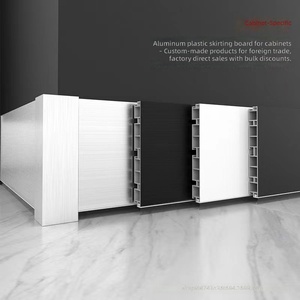 Profilo Battiscopa in Alluminio <span class=keywords><strong>Nero</strong></span> Opaco Spazzolato per Mobili da <span class=keywords><strong>Cucina</strong></span>, Base in Metallo per Progetti Residenziali Moderni - Vendita all'Ingrosso - Product Image 3
