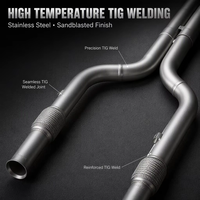 Échappement Catback à double sortie pour Mercedes-Benz C43 AMG 3.0T 2019-2024, échappement sport en acier inoxydable avec valve