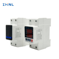 Dispositif de protection contre les surtensions et les surintensités ZHNL 220V 40A 63A 80A monophasé AC, réglable, à montage sur rail DIN, relais de protection