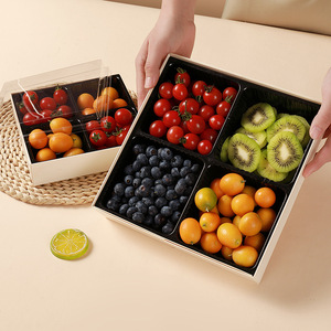 <span class=keywords><strong>Caja</strong></span> <span class=keywords><strong>de</strong></span> Sushi Personalizada Desechable Elegante <span class=keywords><strong>de</strong></span> <span class=keywords><strong>Madera</strong></span> para Llevar con <span class=keywords><strong>Tapa</strong></span> Transparente e Inserto - Product Image 4
