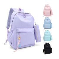 Ensemble de sacs à dos étudiants imperméables 3 pièces grande capacité, couleur pastel, mignon