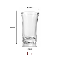 Verre à shot incassable en plastique PC rigide de 1 oz avec logo personnalisé pour les fêtes et les événements