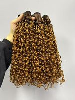 Cheveux brésiliens 100% humains vierges T4/30, double trame, double tirage, pour tissage bouclé crépu, toutes couleurs