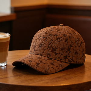 หมวกเบสบอล 6 แผงลายดอกไม้สีน้ำตาล หมวกแก๊ปวินเทจแบบปรับได้ หมวกกันแดดน้ำหนักเบา ระบายอากาศได้ดี สำหรับสวมใส่ในชีวิตประจำวัน - Product Image 4