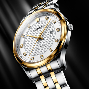Orologio Automatico al Quarzo LOBINNI 3006 di Lusso Ultra-Sottile con Cinturino in Acciaio Inossidabile per Coppie, Prodotto in Fabbrica Cinese - Product Image 2
