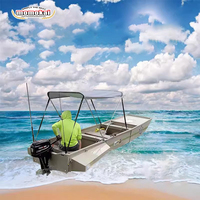 Bateau de pêche pliable compact, léger et facile à transporter pour les pêcheurs, bateau de pêche pliable de 2,5 m à 5,5 m