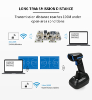 Escáner de Código de Barras Inalámbrico HC-881BT 2.4G, Lector de Códigos QR para Comercios Minoristas en el Medio Oriente, Compatible con Android e IOS
