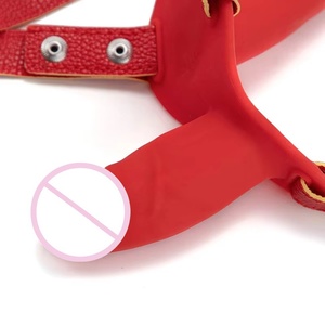 Simulador de Sexo Lésbico Femenino, Pene de Silicona con Pantalones de Cuero, Doble Dildo, Accesorios de Masturbación para Coquetear - Product Image 4