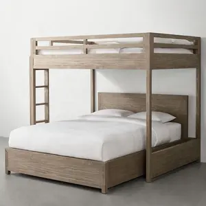 Nuovo arrivo morden mobili per interni di lusso in legno massello di quercia letto per bambini camera da letto letto a castello