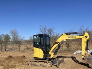 Used Yanmar Vio35 Mini Excavator 5 Ton Operating Weight Kawasaki <b>Pump</b> Digging Bucket Enclosed Cab <b>Track</b> Type - Product Image 6