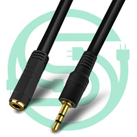 Câble audio 3,5 mm stéréo, rallonge jack audio 3,5 mm, câble audio auxiliaire plaqué or mâle-femelle 24K, câble pour écouteurs