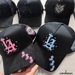 Casquette Snapback 5 Panneaux Personnalisée G5 Barbas Hats 2025 en Stock, Qualité Supérieure, Visière Large en Daim, Broderie 3D Labubu Or, Unisexe - Product Image 2