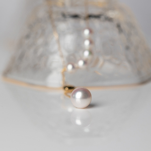 Cadena de perlas de oro <span class=keywords><strong>Real</strong></span> de 18K para mujer, collar de perlas de agua de mar de diseño único, perlas de grado 3A, cadena de eslabones ajustable para regalo - Product Image 4