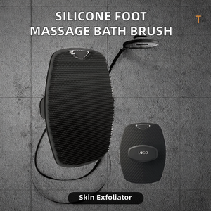 Brosse de bain exfoliante ovale en silicone pour le corps, style simple, matériau PP, design antidérapant, usage adulte - Product Image 2