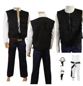Disfraz de Cosplay de <span class=keywords><strong>Han</strong></span> <span class=keywords><strong>Solo</strong></span> para Hombre, Traje de Halloween, Chaleco, Pantalones y Cinturón de <span class=keywords><strong>Han</strong></span> <span class=keywords><strong>Solo</strong></span> - Product Image 1