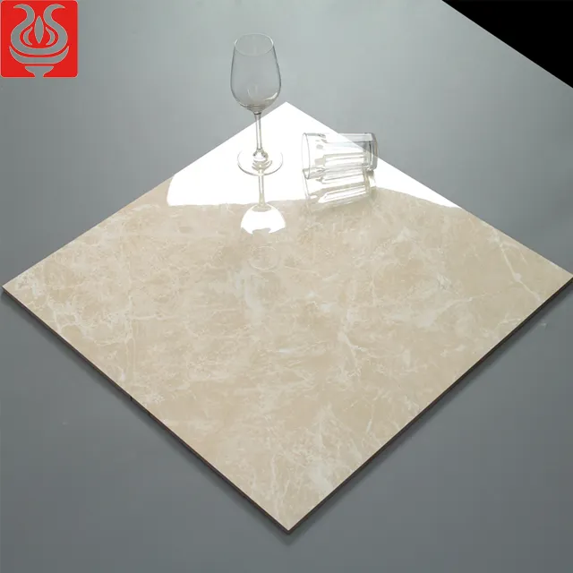 600x600 H61033 Beige Glazed Marble Floor Tiles