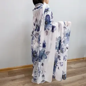 Toub Sudanese-vestidos de tela de gasa con estampado digital para hombres, vestidos de boda sudanesas, Toub abaya Dubai, moda para Mujeres Sudanesas