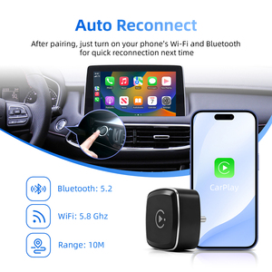 Adaptador inalámbrico Carplay tipo C Rhythm, emparejamiento rápido, sin demora, actualización en línea para sistema de navegación inteligente para automóviles - Product Image 3