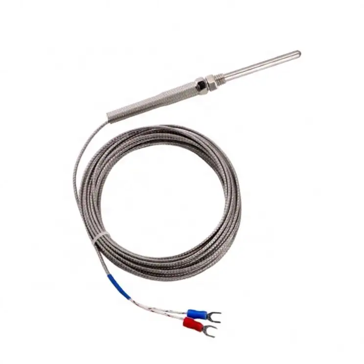 PT100 PT-100 K type Thermocouple M8 Resister Temperature Sensor Waterproof Probe 1M 2M 3 4M 5M