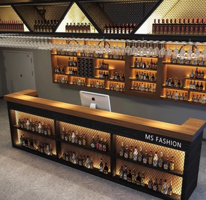 Petit comptoir de style industriel Table en maille de fer Bureau de <span class=keywords><strong>réception</strong></span> pour hôtel <span class=keywords><strong>Réception</strong></span> Restaurant Bar Corner Store ou BBQ Traiteur - Product Image 1