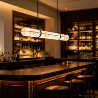 Suspension en albâtre linéaire de style espagnol pour îlot de cuisine, salle à manger et comptoir de bar