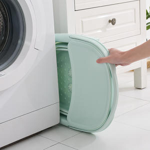 Bak mandi kaki rumah tangga portabel multifungsi, baskom plastik lipat dengan tutup yang dipertebal, ember cuci kaki isolasi - Product Image 4