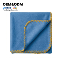 Couverture polaire Ujoy Gift écologique personnalisée, en polaire solide, à tricot triangulaire, double face, ignifuge, pour TV