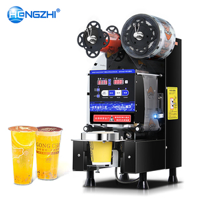 Machine <span class=keywords><strong>de</strong></span> scellage automatique <span class=keywords><strong>de</strong></span> gobelets en plastique HENGZHI, scelleuse <span class=keywords><strong>de</strong></span> gobelets pour thé à <span class=keywords><strong>bulles</strong></span>, thé au lait Boba, avec système <span class=keywords><strong>de</strong></span> roulement <span class=keywords><strong>de</strong></span> film - Product Image 1