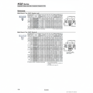 นิวเมติกส์แบบสัมผัสเดียว KQ2T06-01AS ชิ้นส่วนนิวเมติก SMC - Product Image 1