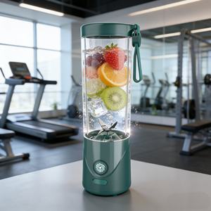 Blender portable USB mains libres 550 ml, batterie longue durée 2000 mAh, utilisation à une touche, 6 lames, broyage de glace, jus de fruits, extérieur - Product Image 1