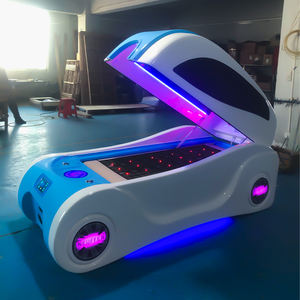 Lit de massage détoxifiant à infrarouge LED en acrylique, contrôlé par IA, pour drainage lymphatique et thérapie à l'ozone - Product Image 4