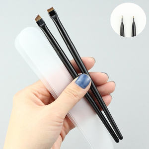 DailyQueen <strong>Angled</strong> <strong>Eyebrow</strong> Makeup <strong>Brush</strong> Custom Logo Single Makeup <strong>Brush</strong> with Wooden Handle Wholesale Private Label - Product Image 1