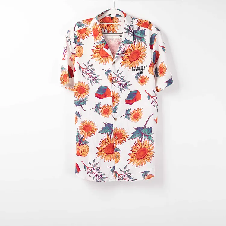 Vacation Custom Print Clothes Supplier Short Sleeve Printed Men Summer Beach Hawaiian Shirts