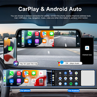 Podofo Pantalla Portátil de 12'' con Carplay/Android Auto Inalámbrico, DVR Integrado, Cámara Frontal 4K de Doble Lente, Wifi, Transmisor FM