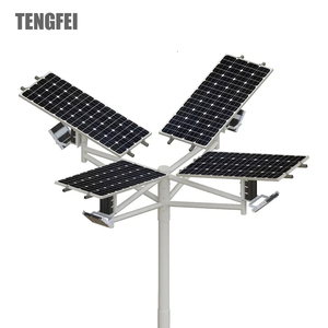 ไฟถนนโซลาร์เซลล์แบบเสาสูง อลูมิเนียม กันน้ำ IP66 ความสว่างสูง 15ม.-40ม. - Product Image 1