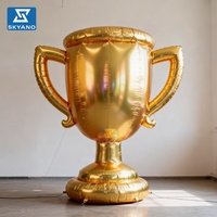 Trophée gonflable personnalisé, sculpture de trophée gonflable doré pour les activités de compétition, la publicité, la décoration et les accessoires d'exposition