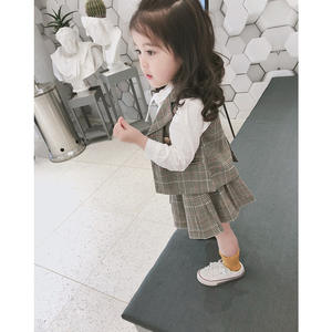 2019 autunno nuovo stile di vendita caldo di modo della maglia del pannello esterno dei bambini che coprono l'insieme del commercio all'ingrosso scherza i <span class=keywords><strong>vestiti</strong></span> della ragazza <span class=keywords><strong>per</strong></span> 2- 6 anni di età - Product Image 3