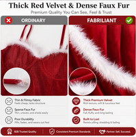 Vestido Navideño Sexy al por Mayor para Mujer Adulta, Disfraz de Santa Claus, Ropa Festiva para Fiesta, Atuendo Navideño con Tirantes