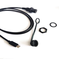 Kabel Ekstensi Tipe-C Male-to-male Tahan Air Berbahan Tembaga Kelas Mobil Baru, Panjang 1 Meter, untuk Data dan Pengisian Daya