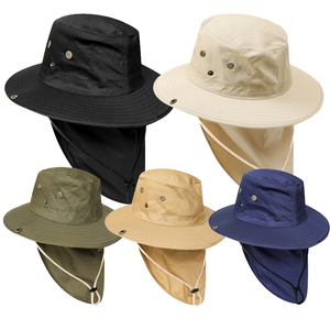 Chapeau de surf décontracté à rayures personnalisées avec broderie 3D et sangle de menton réglable, chapeau bob de surf d'extérieur 100% coton - Product Image 1