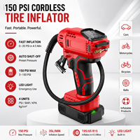 Heavy Duty Cordless Tire Inflator with Digital Display and Auto Stop LED Light