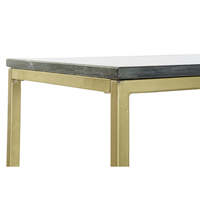 Table d'appoint en marbre et fer noir 40x46x65