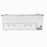 Congélateur coffre à couvercle coulissant en verre Low-E avec tiroir -25°C ℃   Congélateur à double évaporateur avec affichage pour le stockage de crèmes glacées en supermarché